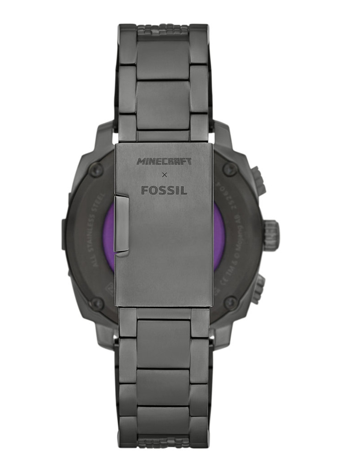 Fossil Minecraft horloge LE1251 - Limited Edition - detail antraciet