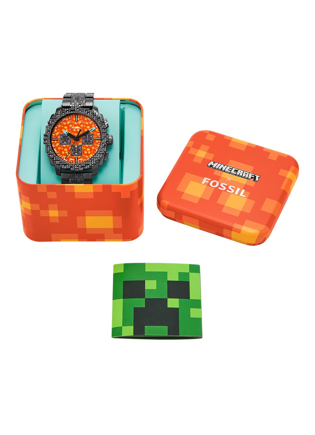 Fossil Minecraft horloge LE1251 - Limited Edition - detail 4 antraciet