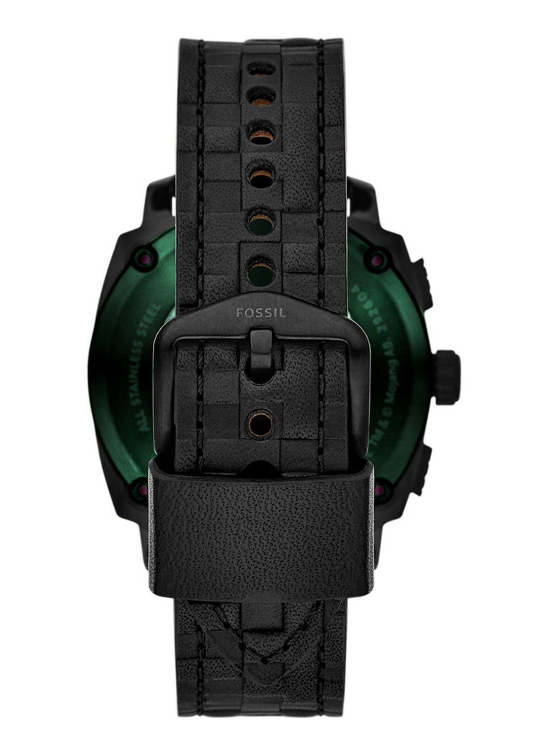 Fossil Minecraft horloge LE1252 - Limited Edition - detail zwart