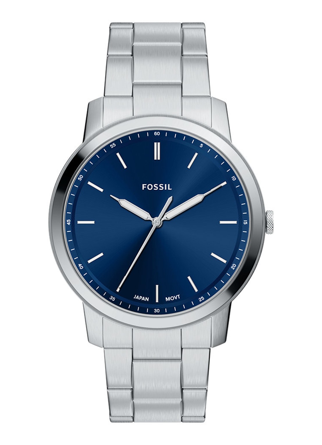 Fossil Minimalist horloge FS6180 - voorkant 6 zilver