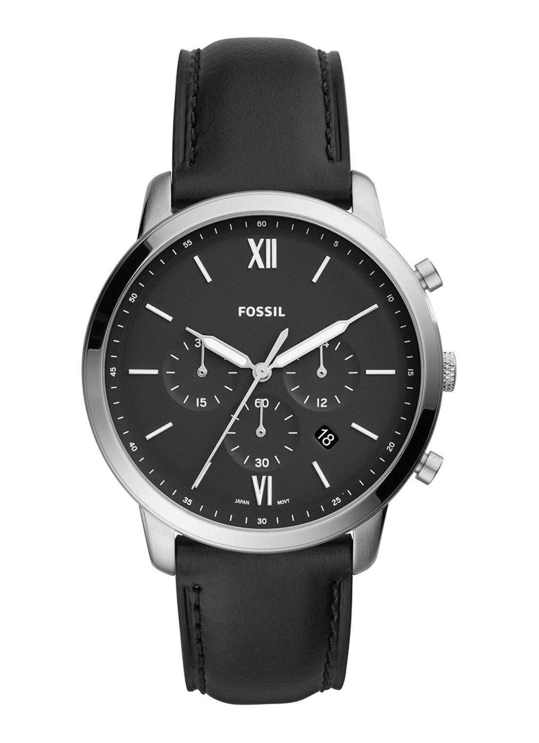 Fossil Neutra Chrono horloge FS5452 - voorkant 2 zilver