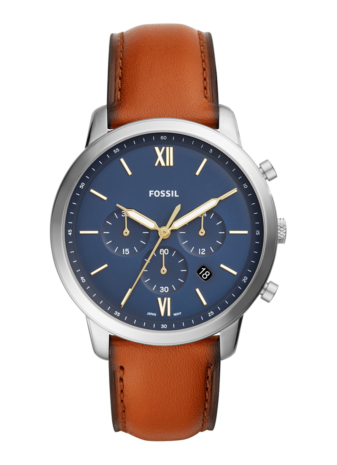 Fossil Neutra horloge FS5453 - voorkant zilver