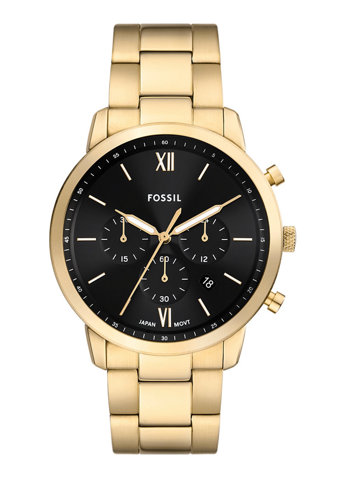 Fossil Neutra horloge FS6093 - voorkant goud