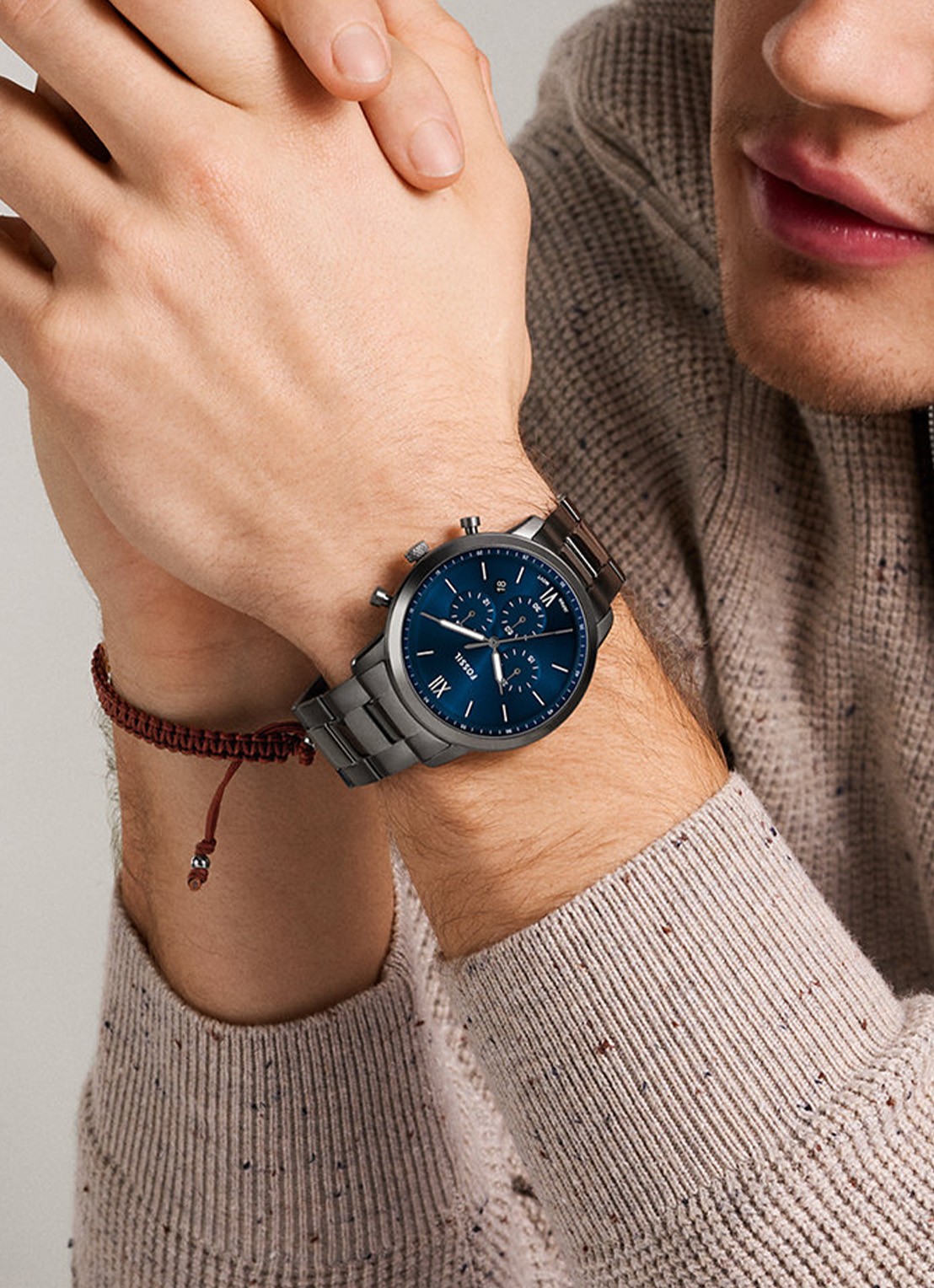 Fossil Neutra horloge FS6111 - detail 4 zilver