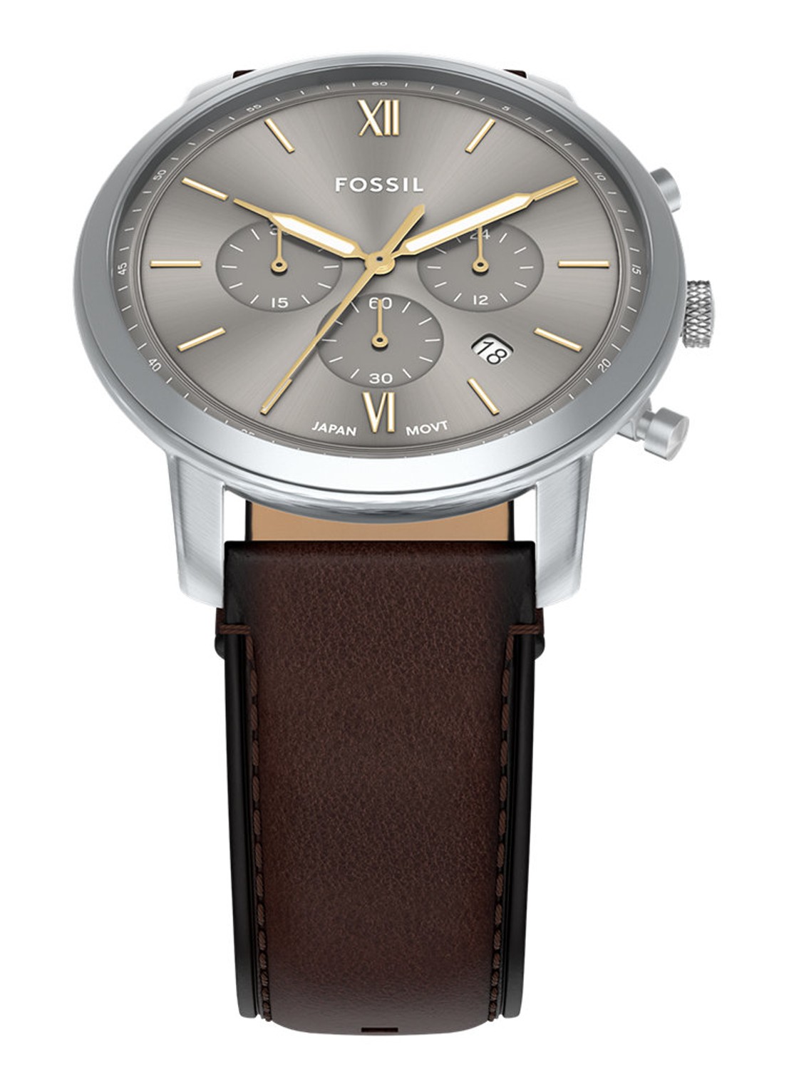 Fossil Neutra horloge FS6129 - detail 3 zilver