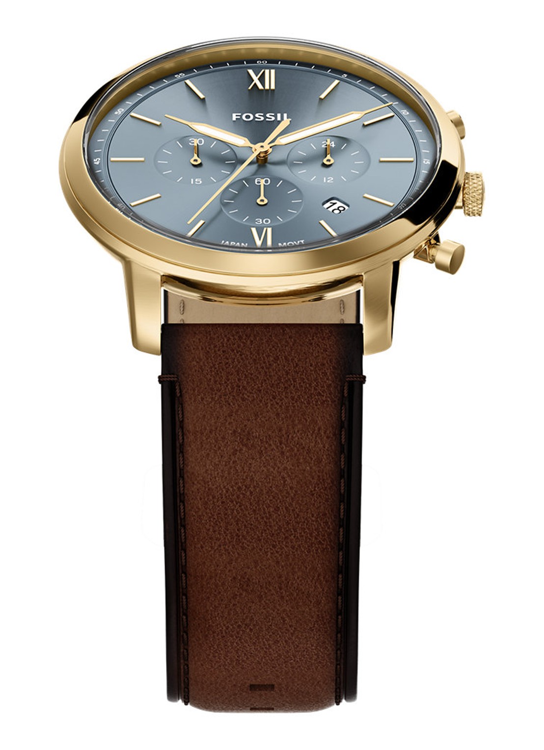 Fossil Neutra horloge FS6162 - detail 4 goud