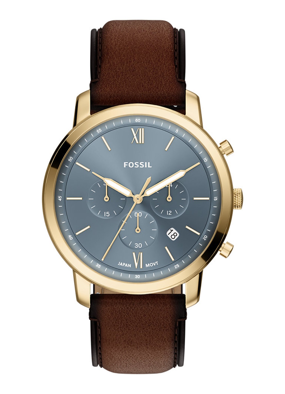 Fossil Neutra horloge FS6162 - voorkant goud