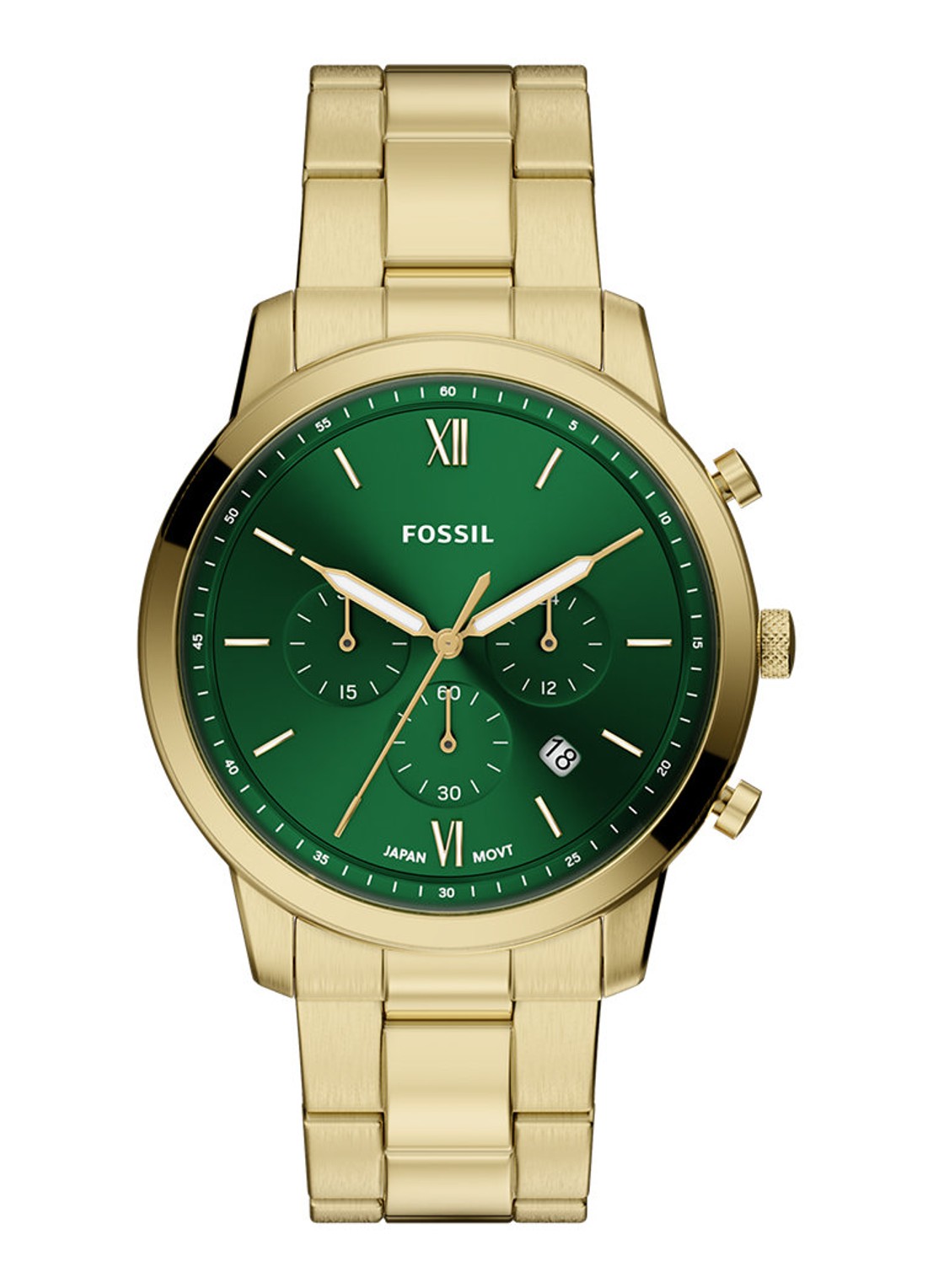 Fossil Neutra horloge FS6164 - voorkant goud
