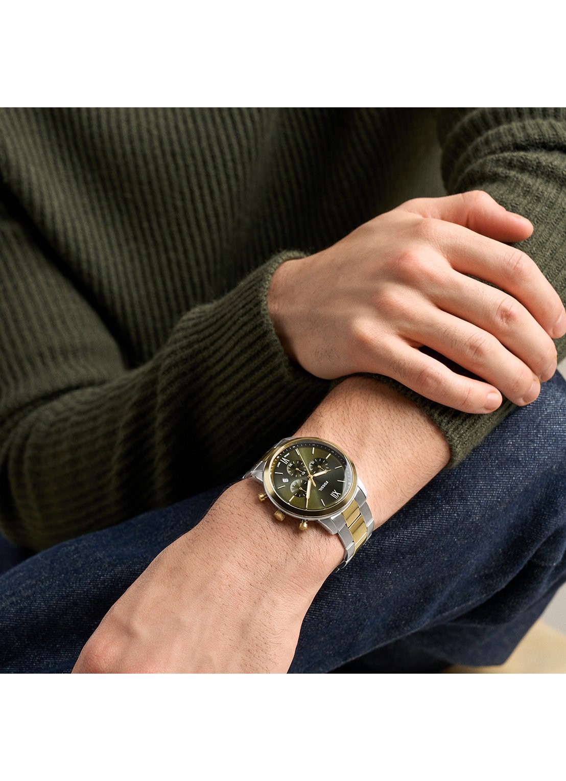 Fossil Neutra horloge FS6189 - detail 5 zilver