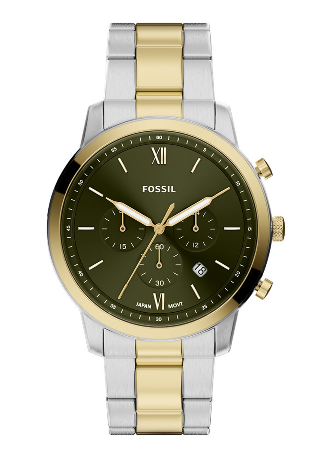 Fossil Neutra horloge FS6189 - voorkant zilver