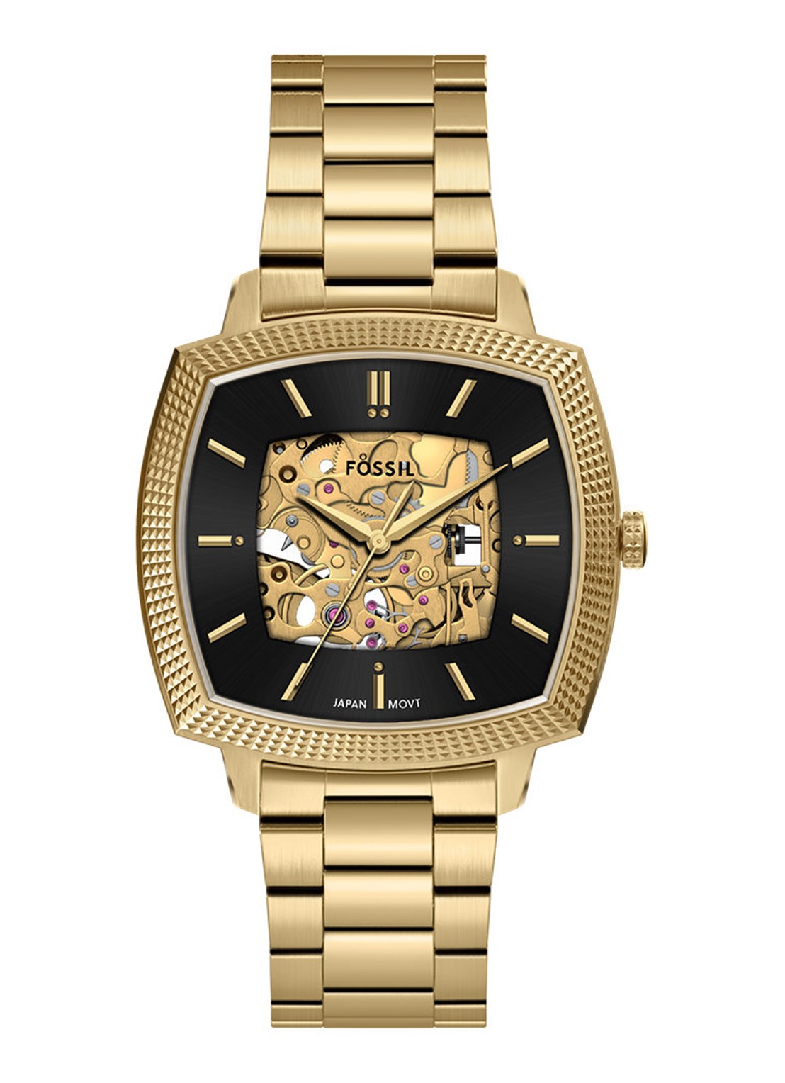 Fossil Nick Jonas x Machine Luxe horloge LE1218 - Limited Edition - voorkant 5 goud