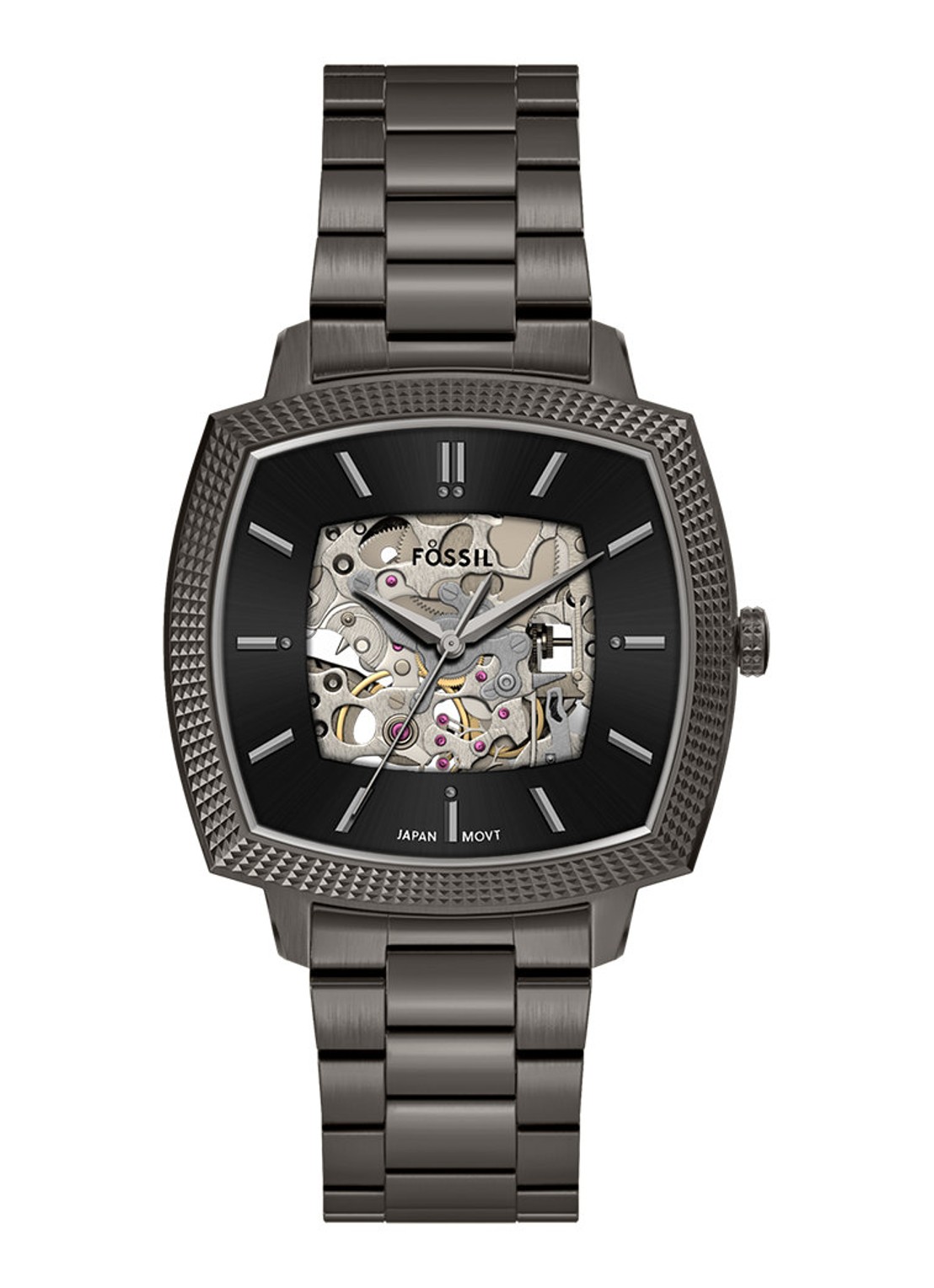 Fossil Nick Jonas x Machine Luxe horloge LE1219 - Limited Edition - voorkant 5 antraciet