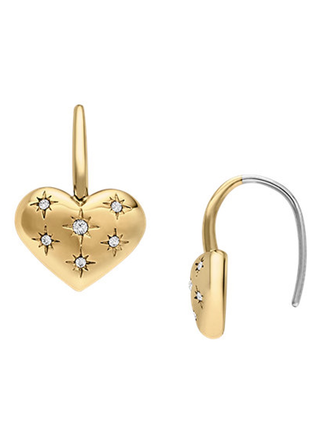 Fossil Oorhangers JF04833710 - voorkant goud