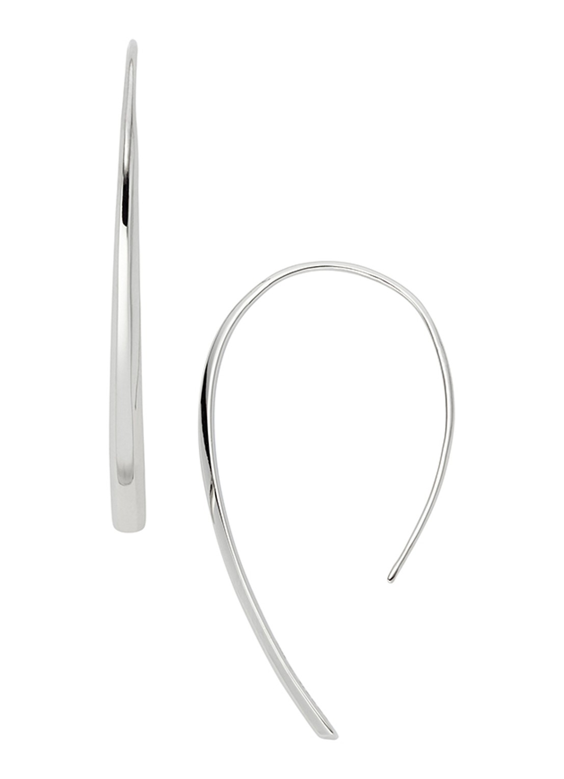 Fossil Oorhangers met zilverkleurige plating - voorkant zilver