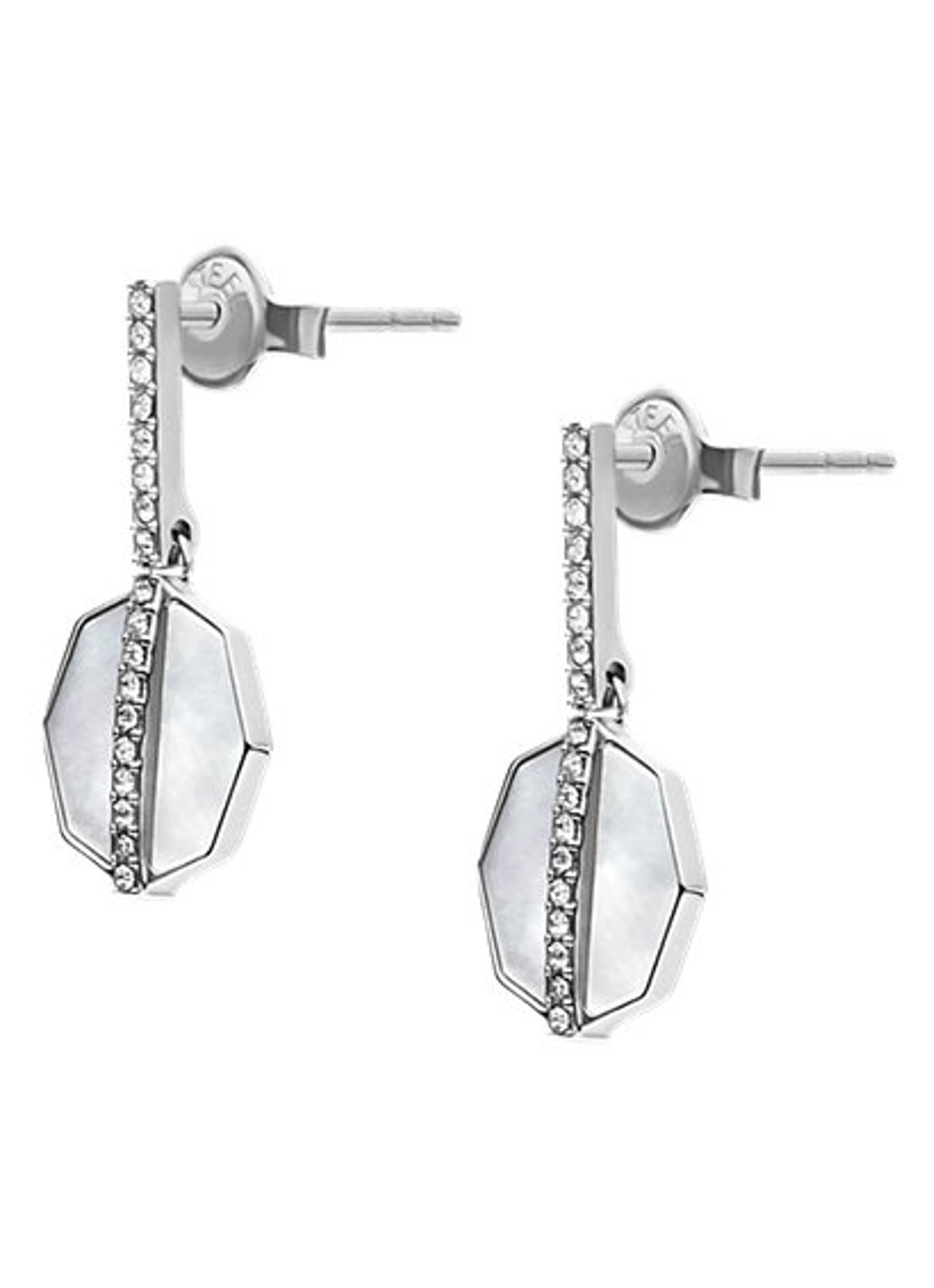 Fossil Oorstekers JF04911040 - detail 3 zilver