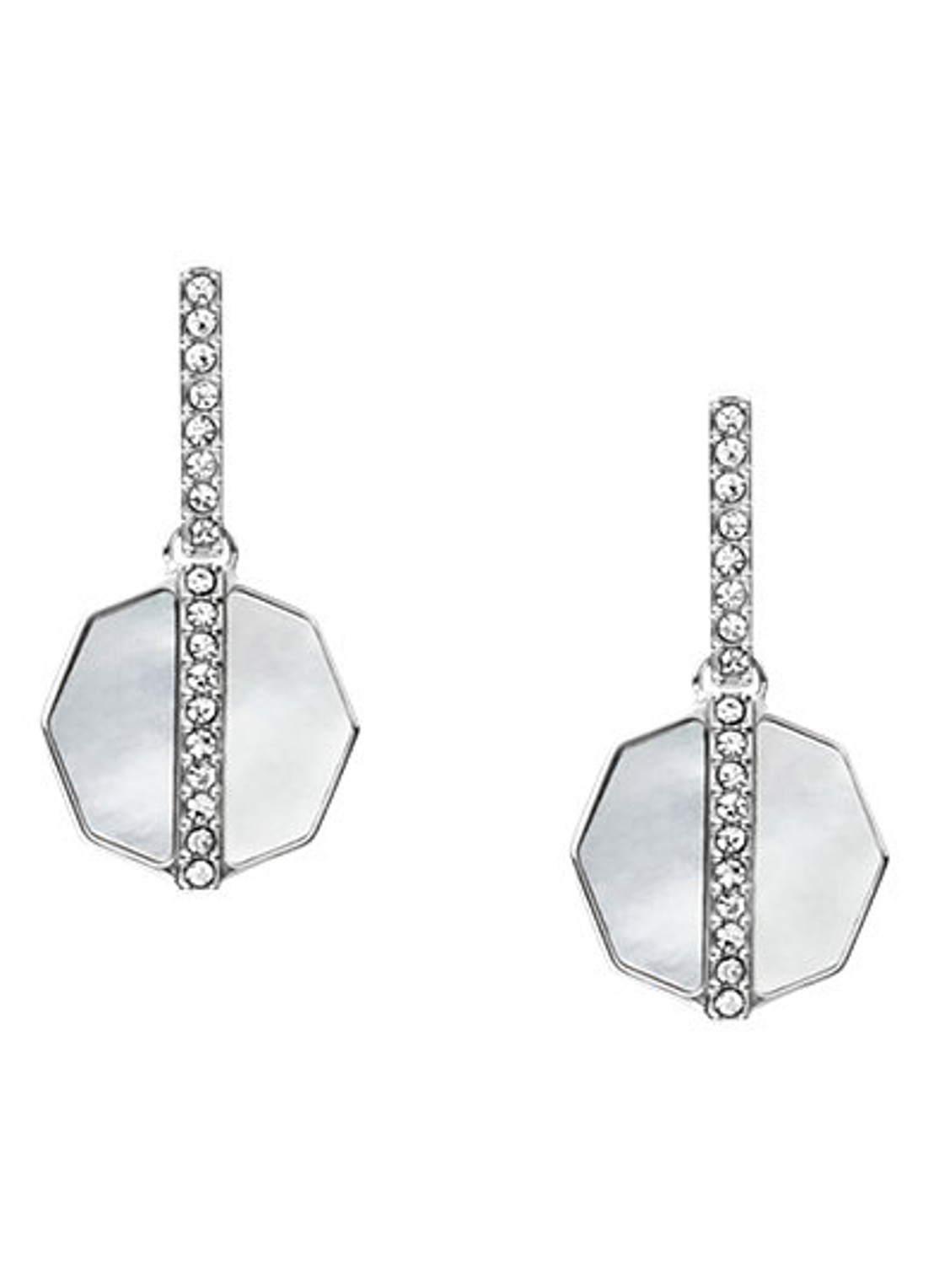 Fossil Oorstekers JF04911040 - voorkant zilver