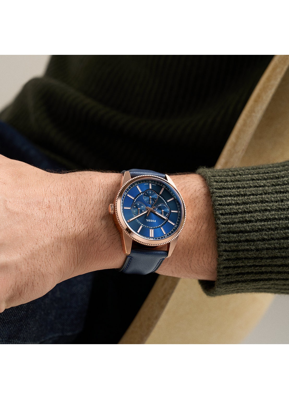 Fossil Pearson horloge FS6196 - detail 4 roségoud