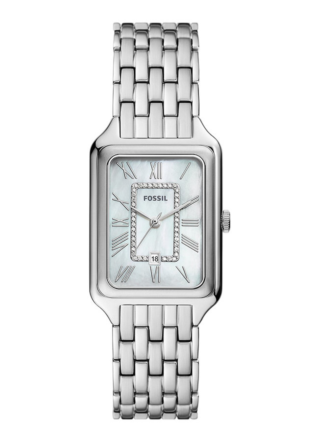 Fossil Raquel Horloge ES5306 - voorkant 5 zilver