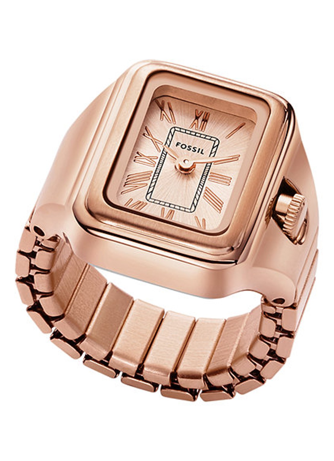 Fossil Raquel horloge ring ES5345 - voorkant roségoud
