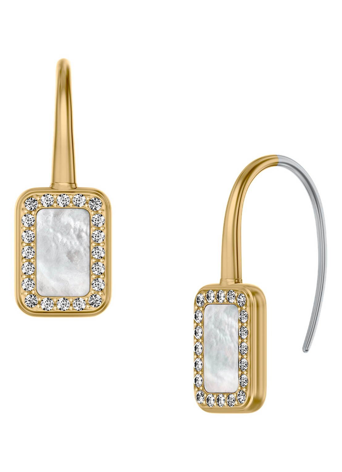 Fossil Raquel oorhangers JF04999710 - detail goud