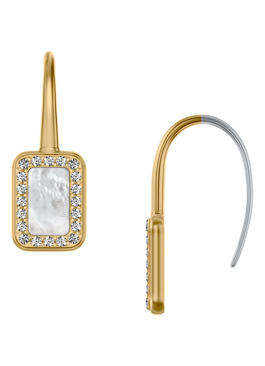 Fossil Raquel oorhangers JF04999710 - voorkant 5 goud
