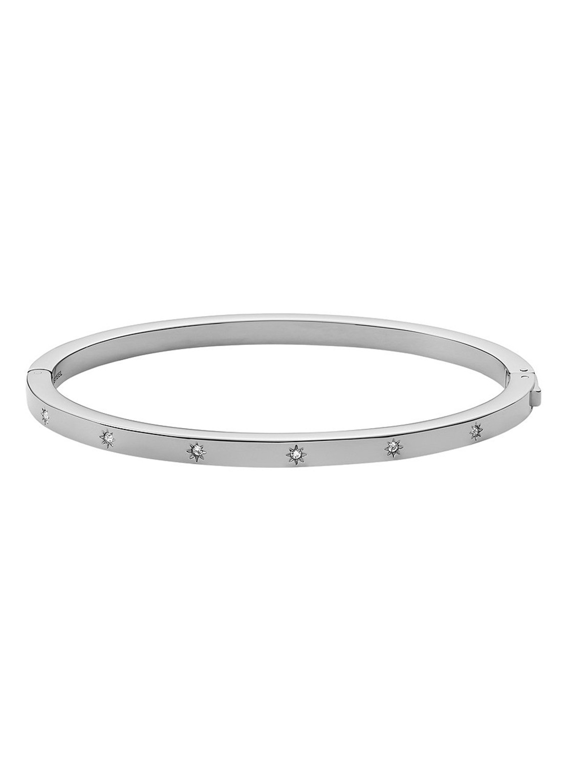 Fossil Sadie bangle met glassteen JF04420040 - voorkant zilver