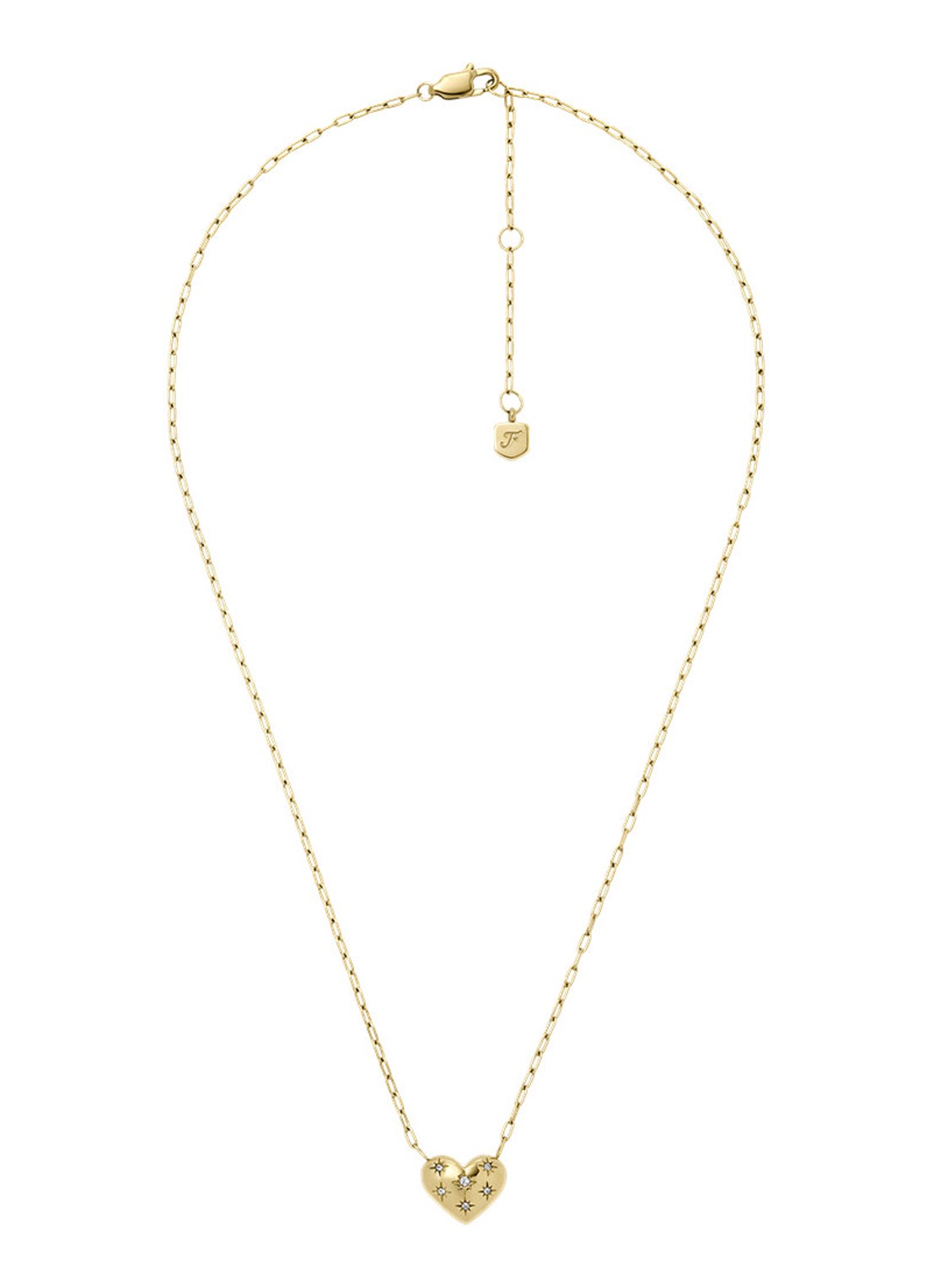 Fossil Sadie ketting met hanger JF04856710 - detail 3 goud