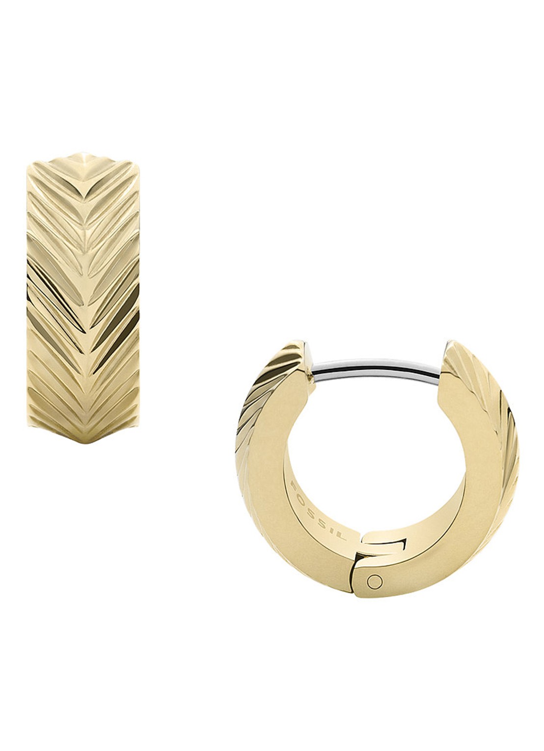 Fossil Sadie oorringen JF04116710 - voorkant goud