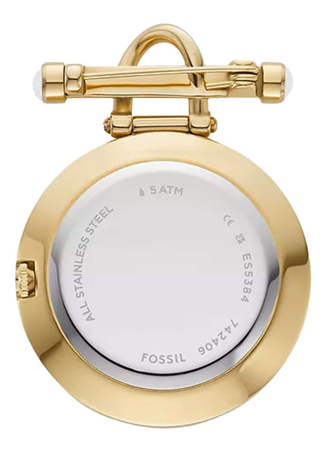 Fossil Scarlette broche horloge ES5384 - detail goud
