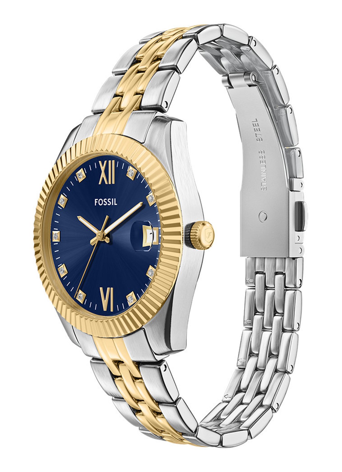 Fossil Scarlette horloge ES5443 - detail 5 zilver