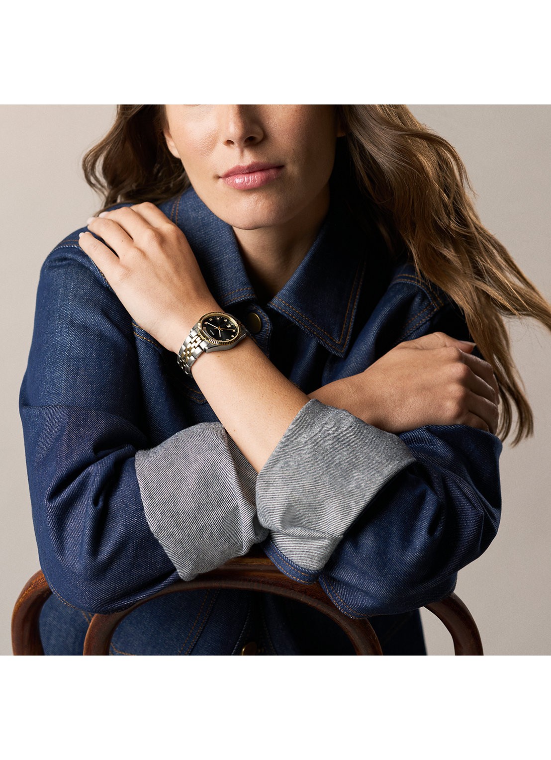 Fossil Scarlette horloge ES5458 - detail 6 zilver