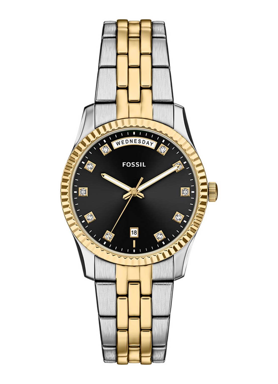 Fossil Scarlette horloge ES5458 - voorkant zilver
