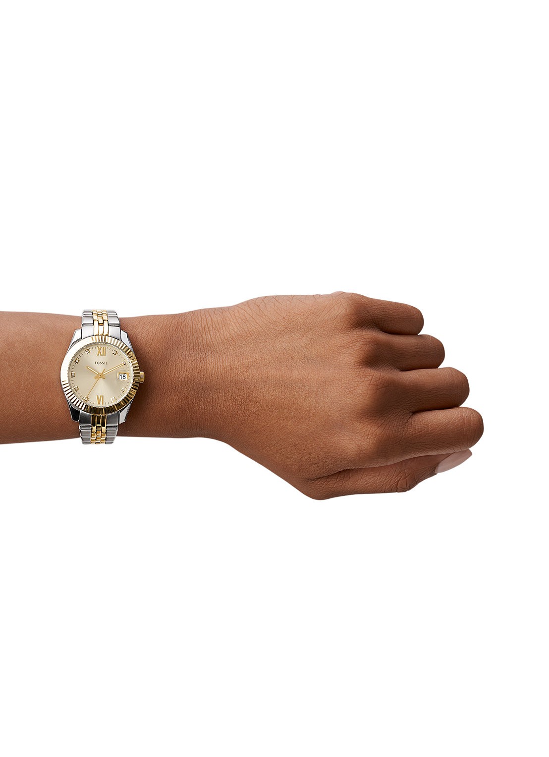 Fossil Scarlette Mini horloge ES4949 - detail 5 goud