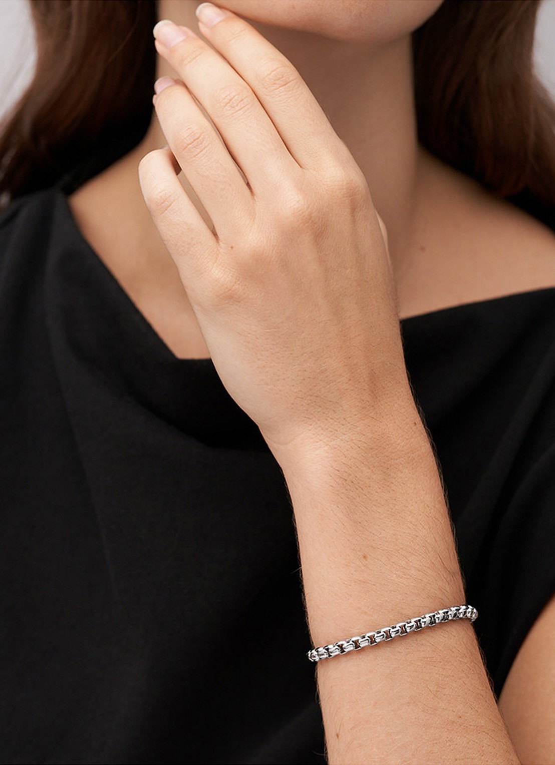 Fossil Schakelarmband JF04562040 - voorkant 2 zilver
