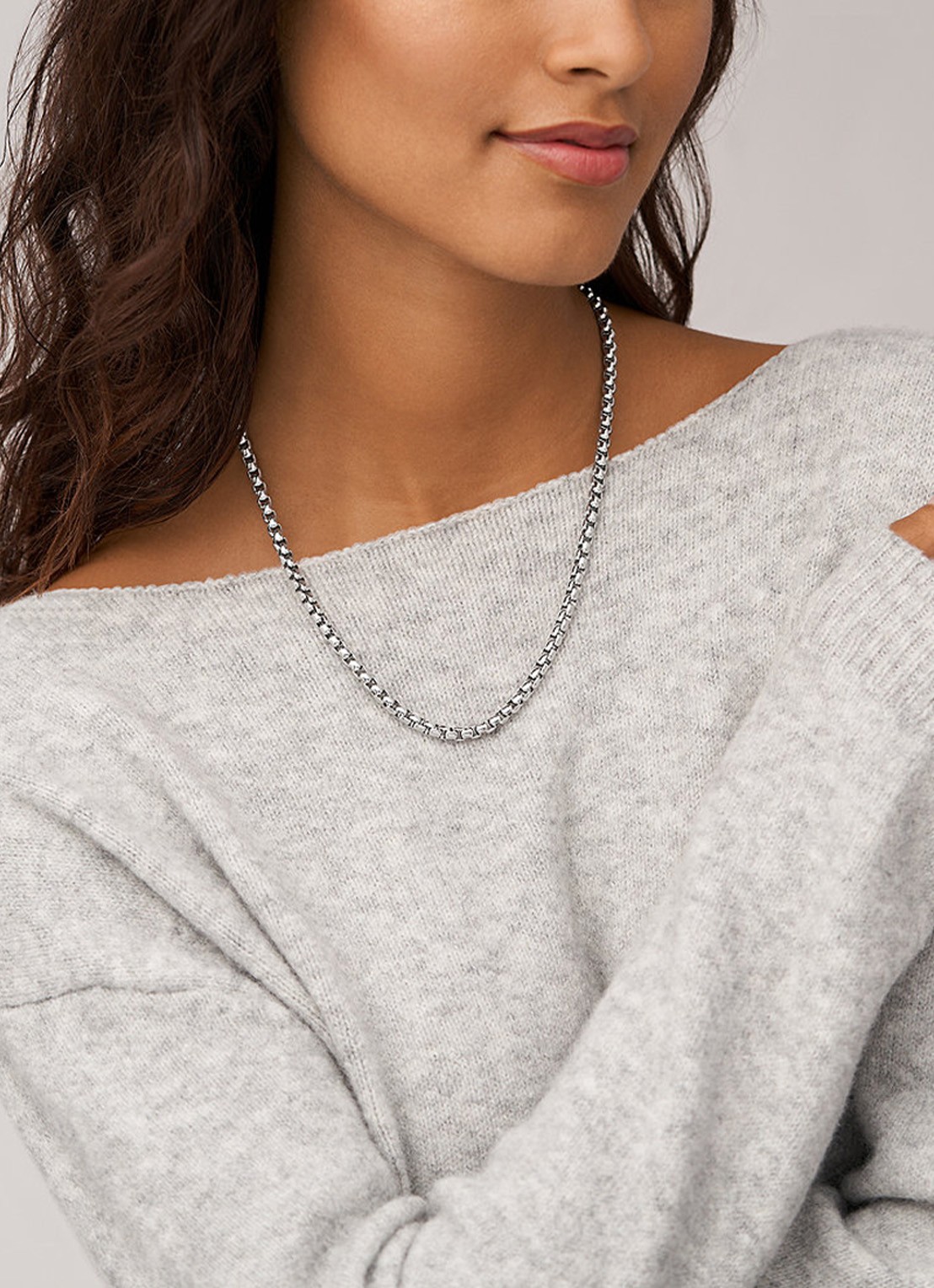 Fossil Schakelketting JF04576040 - voorkant 2 zilver