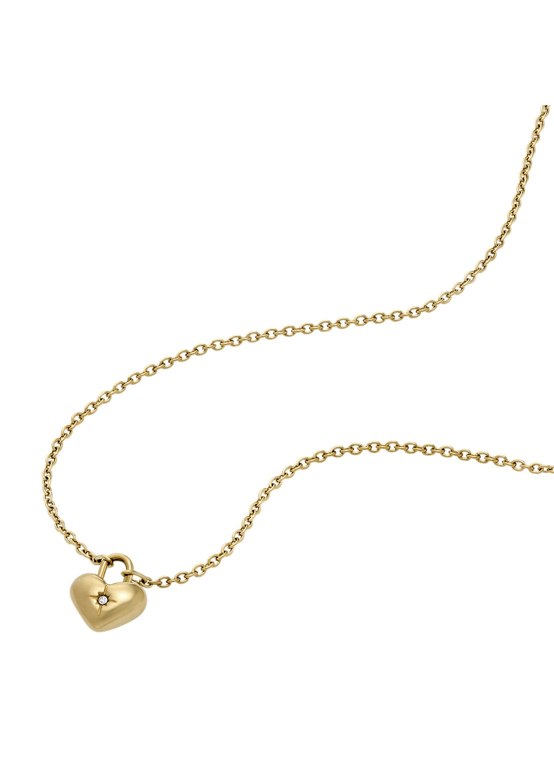 Fossil Set van ketting en oorknopjes JF04881SET - detail 2 goud
