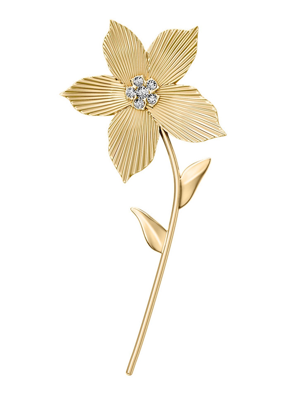 Fossil Sutton broche  JF04975710 - voorkant goud