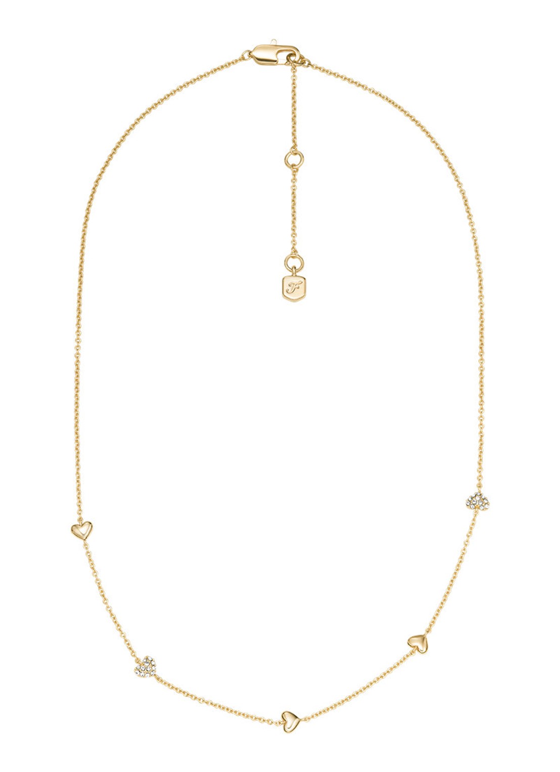Fossil Sutton ketting JA7298710 - detail 3 goud
