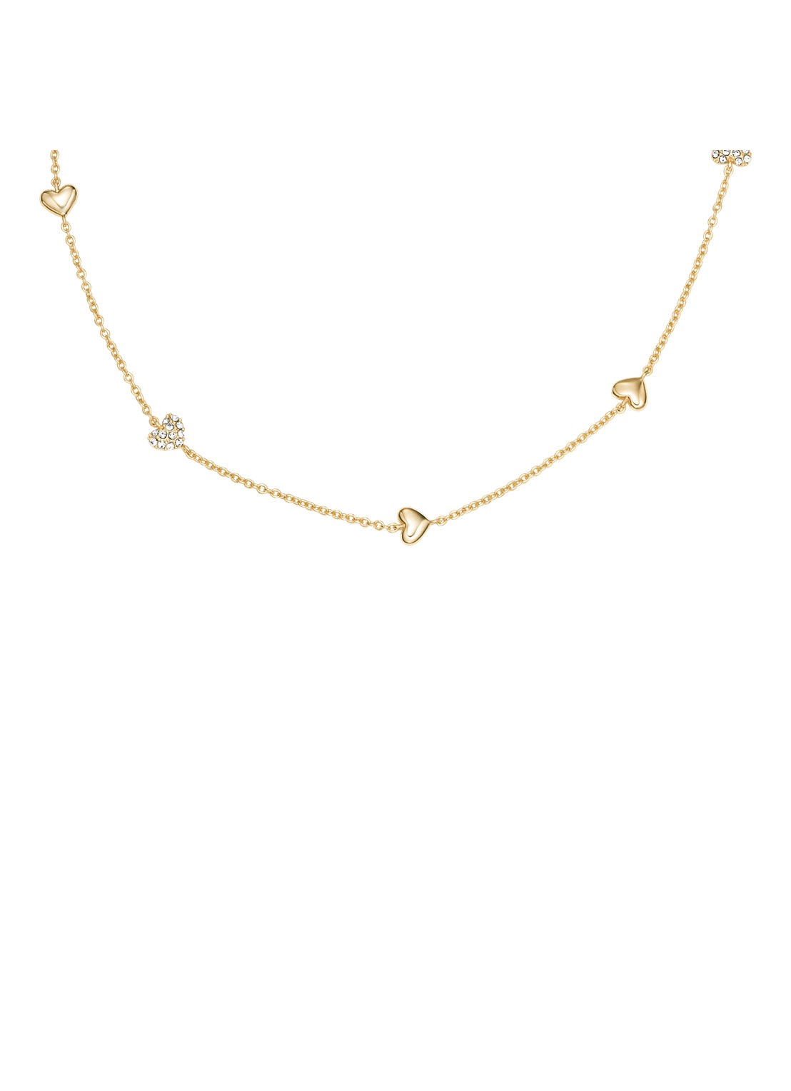 Fossil Sutton ketting JA7298710 - voorkant goud