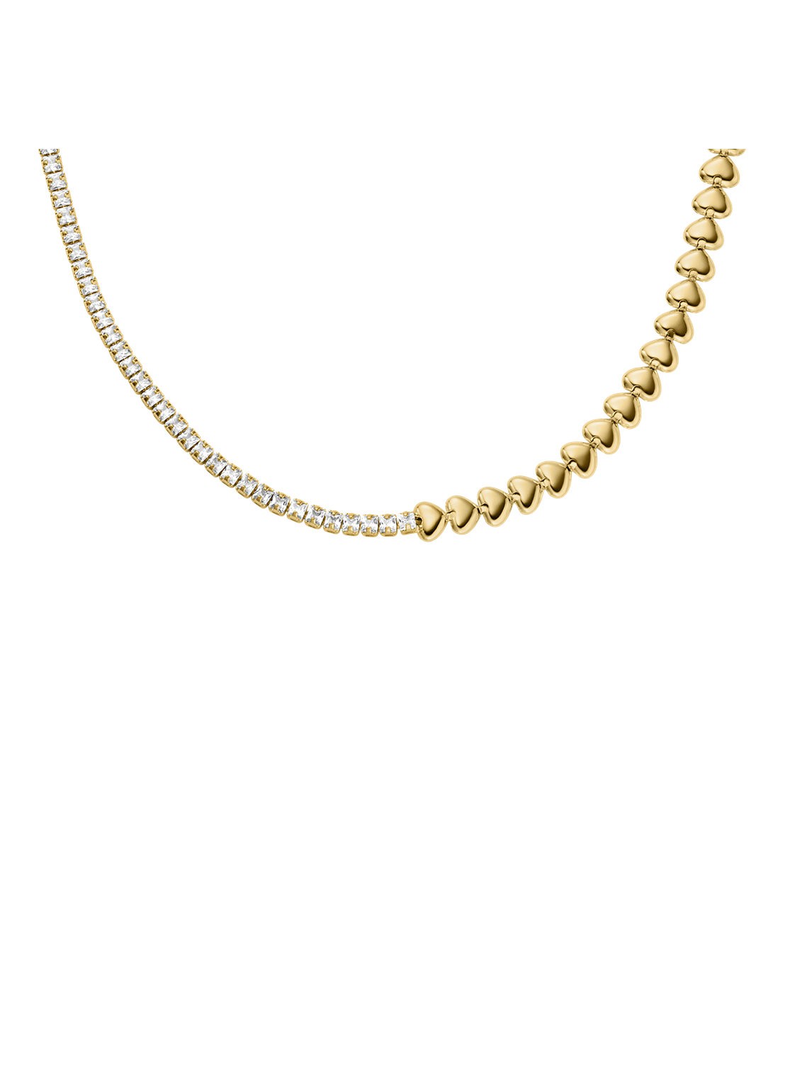 Fossil Sutton ketting JA7302710 - voorkant goud
