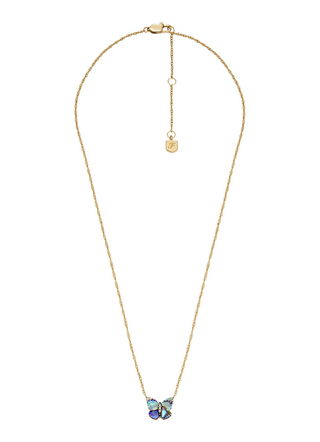 Fossil Sutton ketting JF04812710 - detail 4 goud