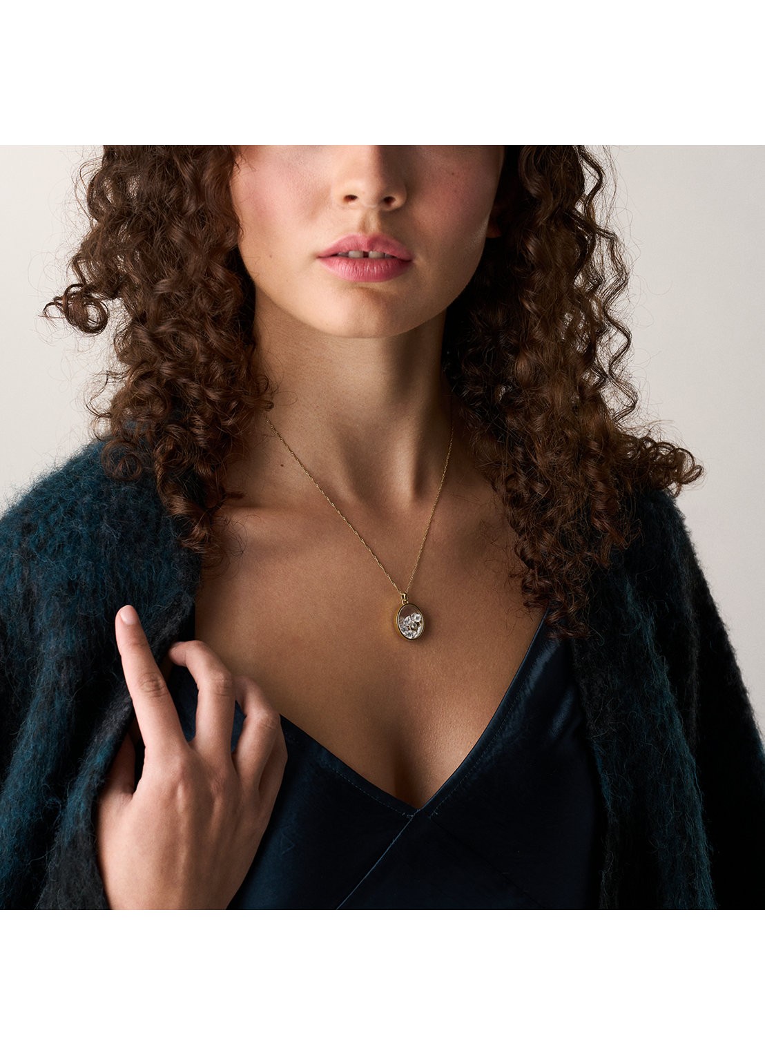 Fossil Sutton ketting JF04893710 - detail 4 goud