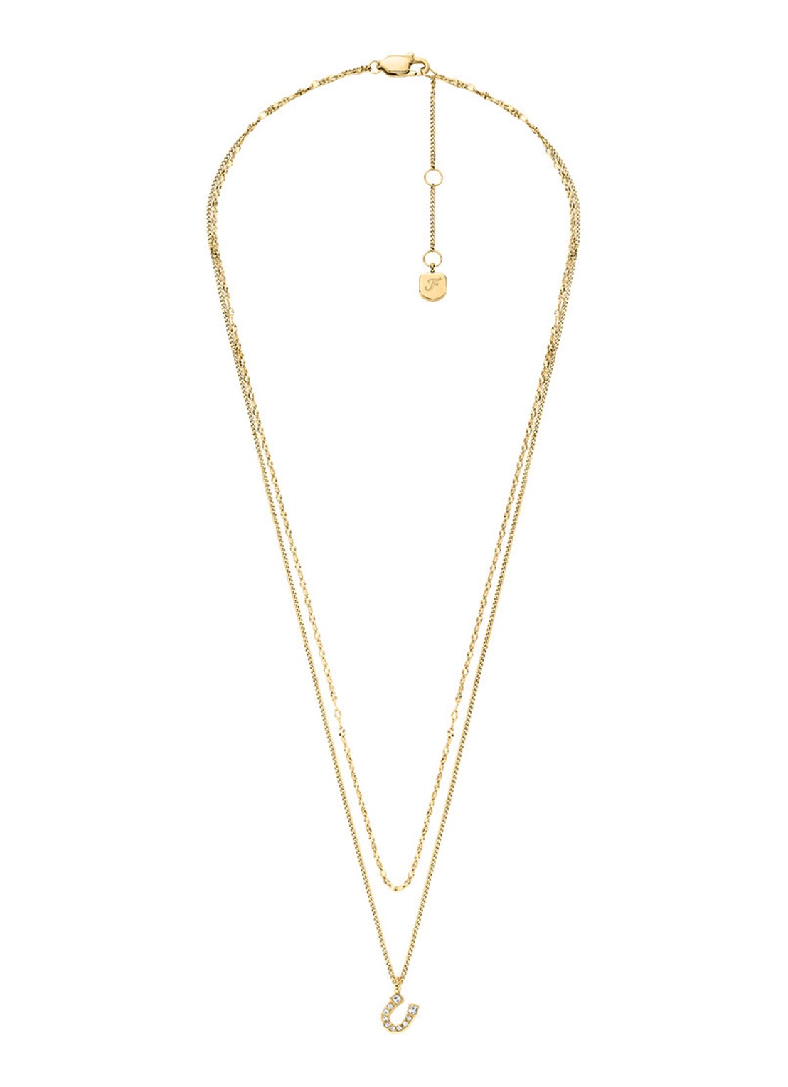 Fossil Sutton ketting JF04906710 - detail 3 goud