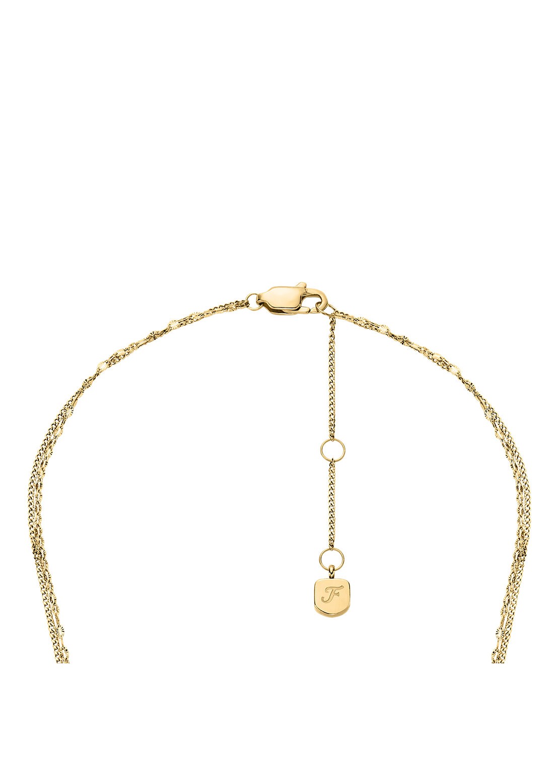 Fossil Sutton ketting JF04906710 - detail 4 goud