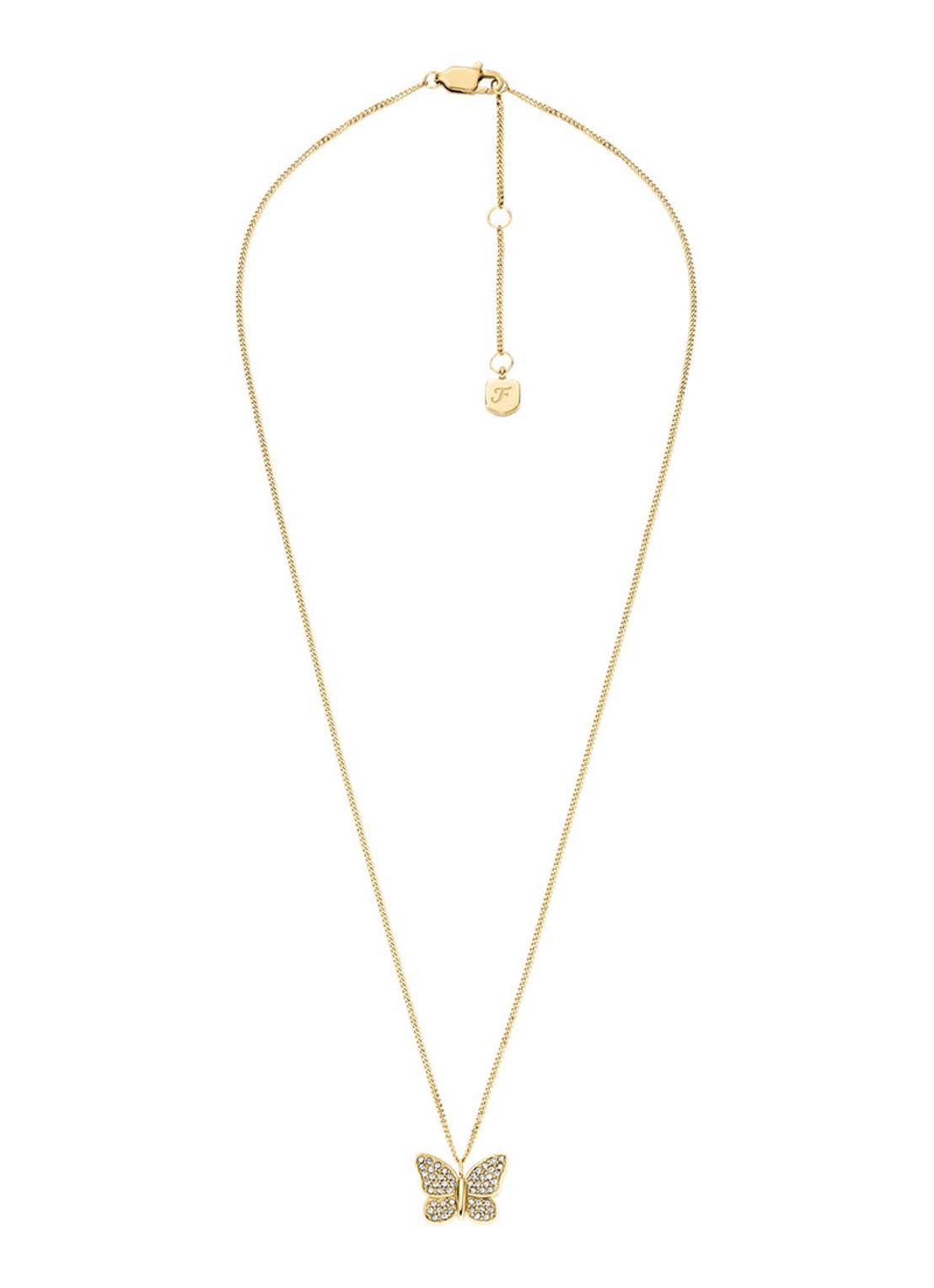 Fossil Sutton ketting JF04920710 - detail 2 goud