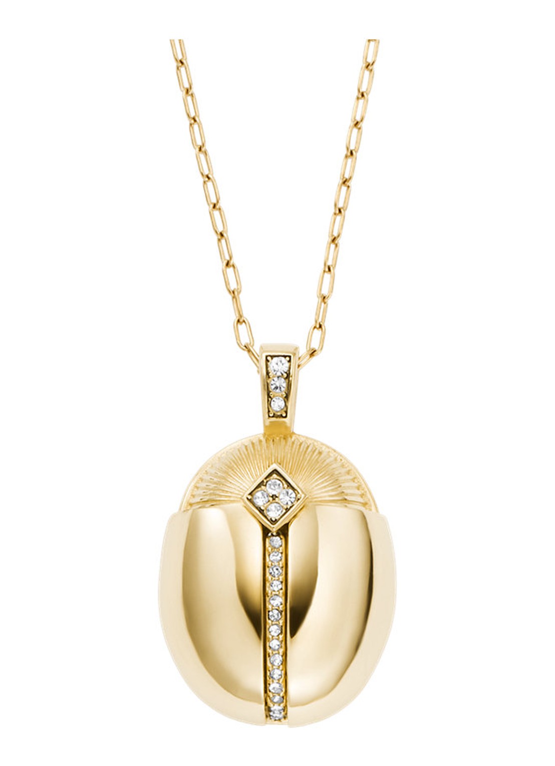 Fossil Sutton ketting JF04962710 - voorkant goud