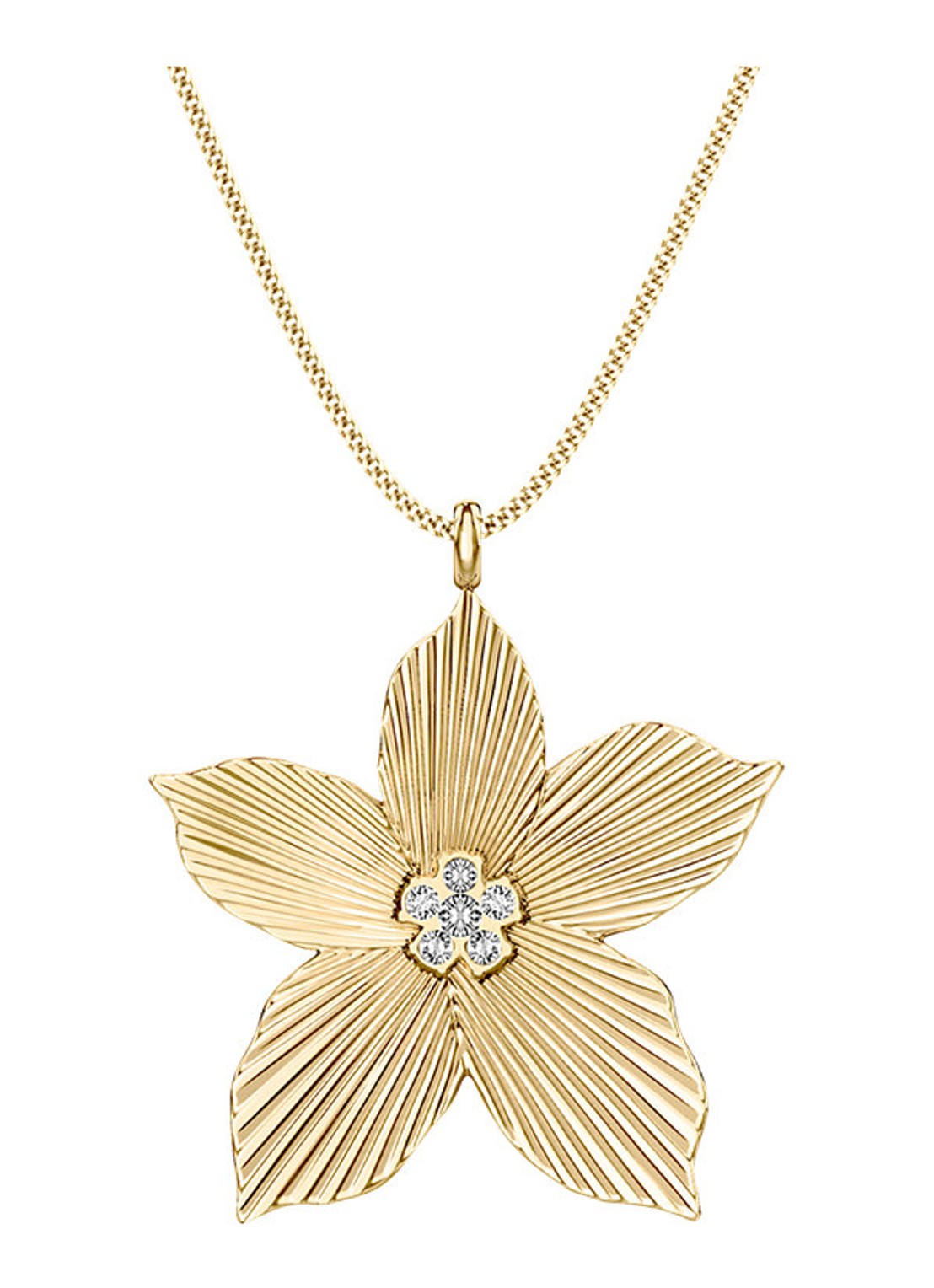 Fossil Sutton ketting JF04968710 - voorkant 6 goud