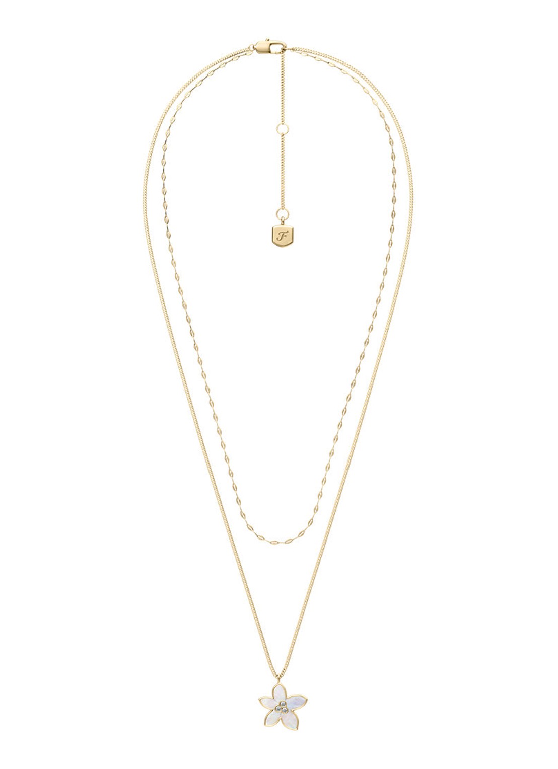 Fossil Sutton ketting JF04969710 - detail 3 goud