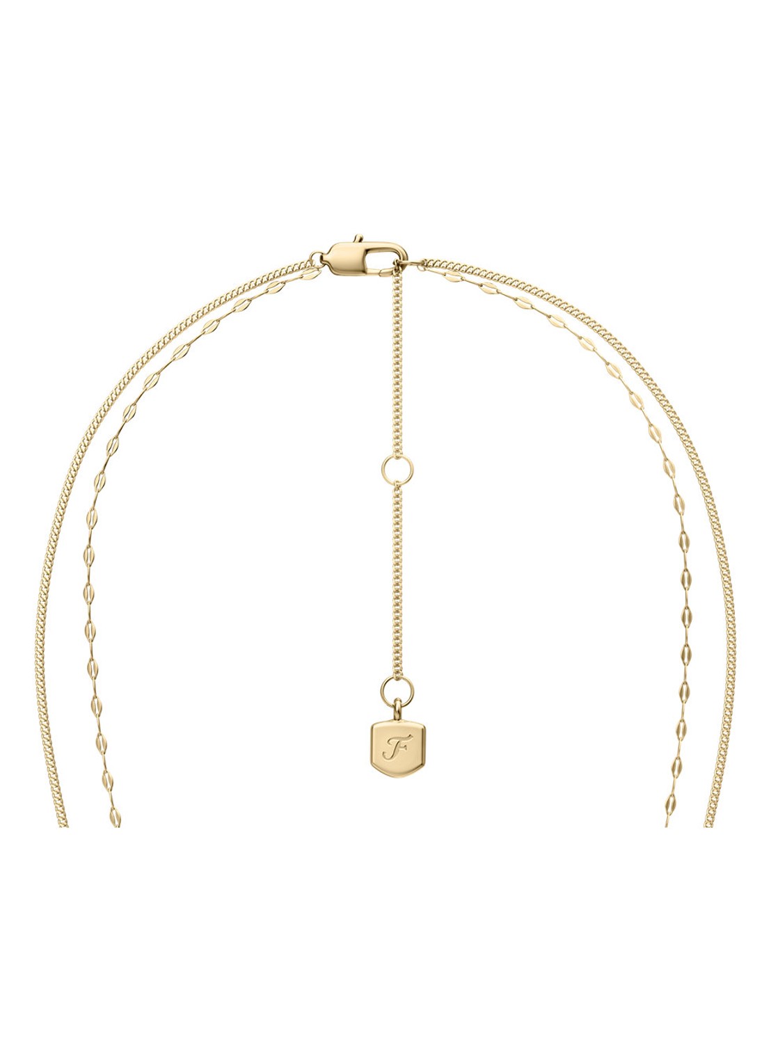 Fossil Sutton ketting JF04969710 - detail 4 goud