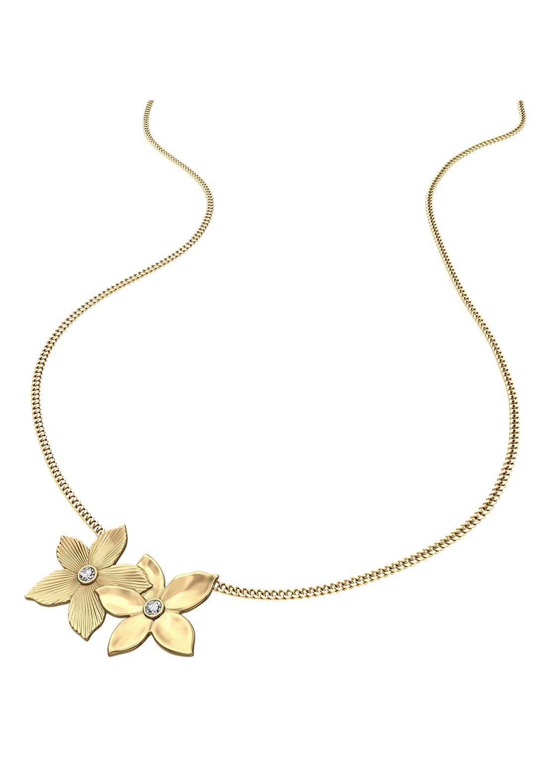 Fossil Sutton ketting JF04970710 - detail 2 goud